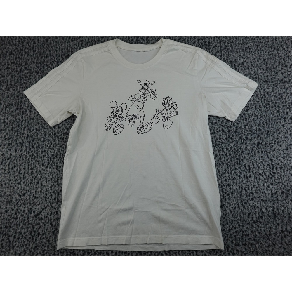 Adidas Disney T Shirt Mens Large White Mickey Goofy‎ Donald HD0827